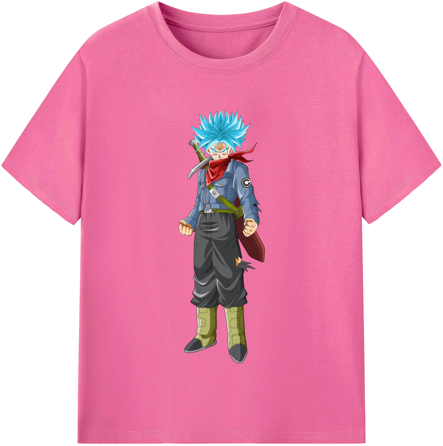 （画像用） ドラゴンボール トランクス（Torankusu）DRAGON BALL Trunks レディースカジュアルプリントTシャツ（綿100％）